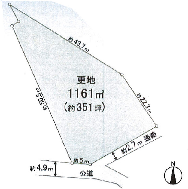 上尾駅　徒歩33分　土地面積:1161平米 ( 351.2坪 )　